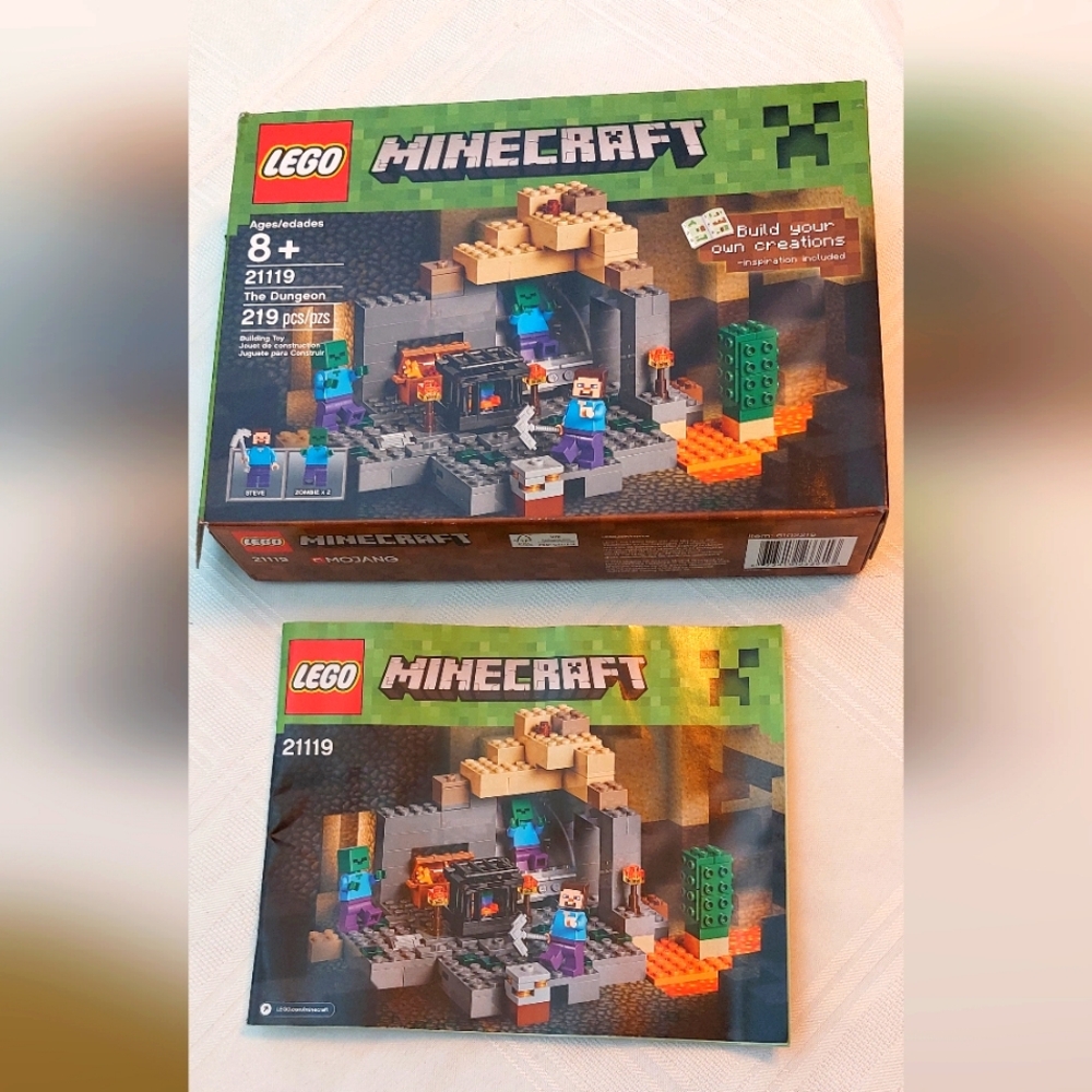 LEGO Minecraft: The Dungeon #21119, BOX & INSTRUCTION BOOKLET ONLY